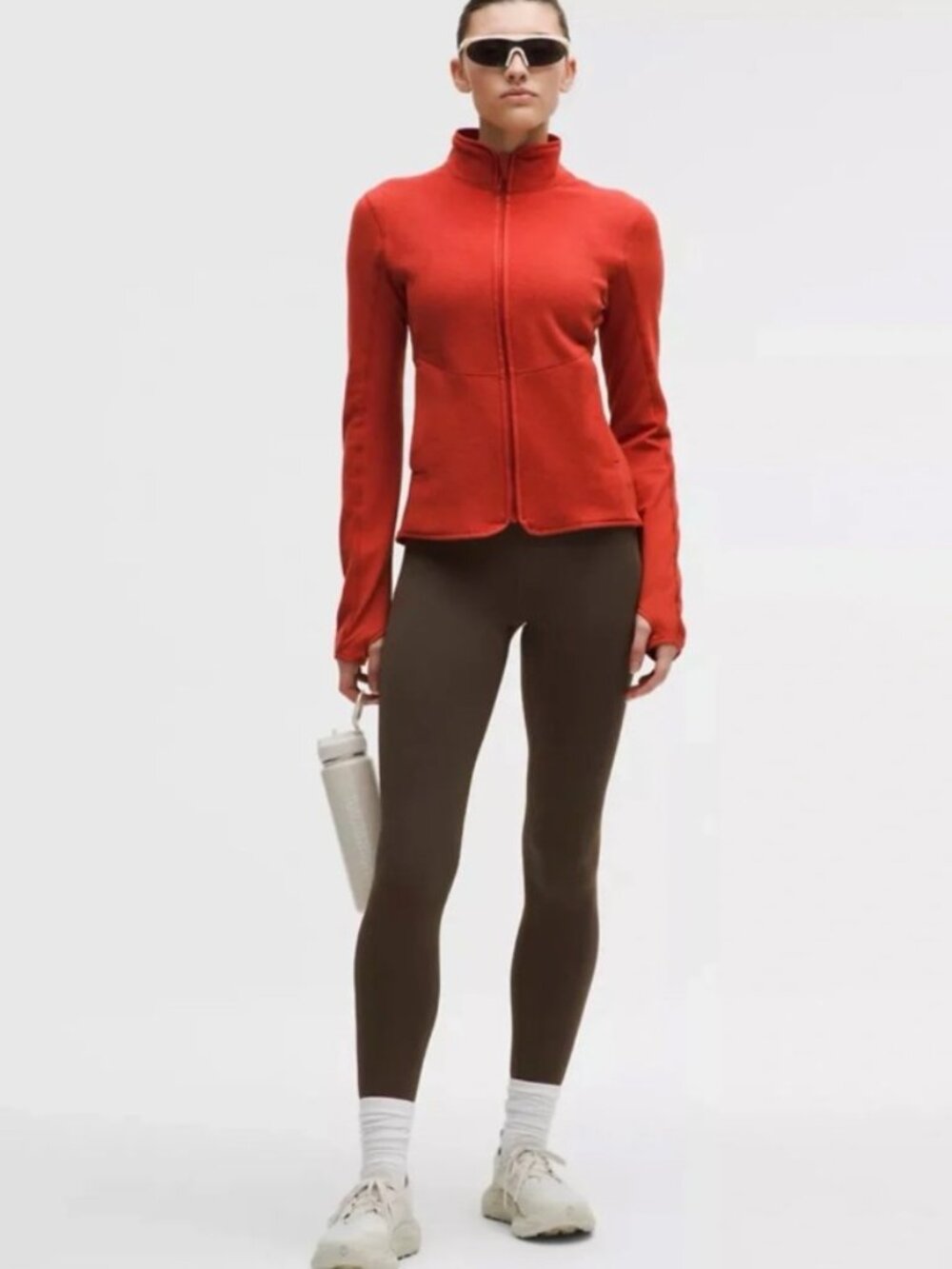 NWT Lululemon Thermal High-Rise Running Tight 25”, Walnut Crunch Brown